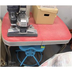 RETRO RED ENAMEL TABLE