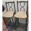 Image 1 : PAIR OF METAL AND MICROFIBRE STOOLS