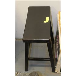 24" BLACK WOOD STOOL