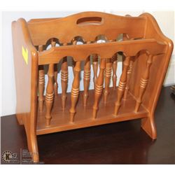 MAPLE MAGAZINE RACK.