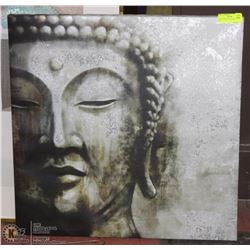 LADY BUDDHA CANVAS PICTURE 26 X 26