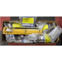 BOX OF ASSORTED DRILL BITS ETC.