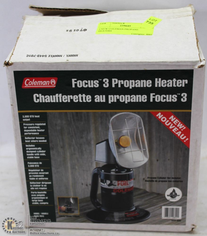 2 NEW COLEMAN PROPANE HEATERS