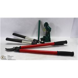 1-1/2 TON HYDRAULIC JACK, TREE PLANER, AND HEDGE