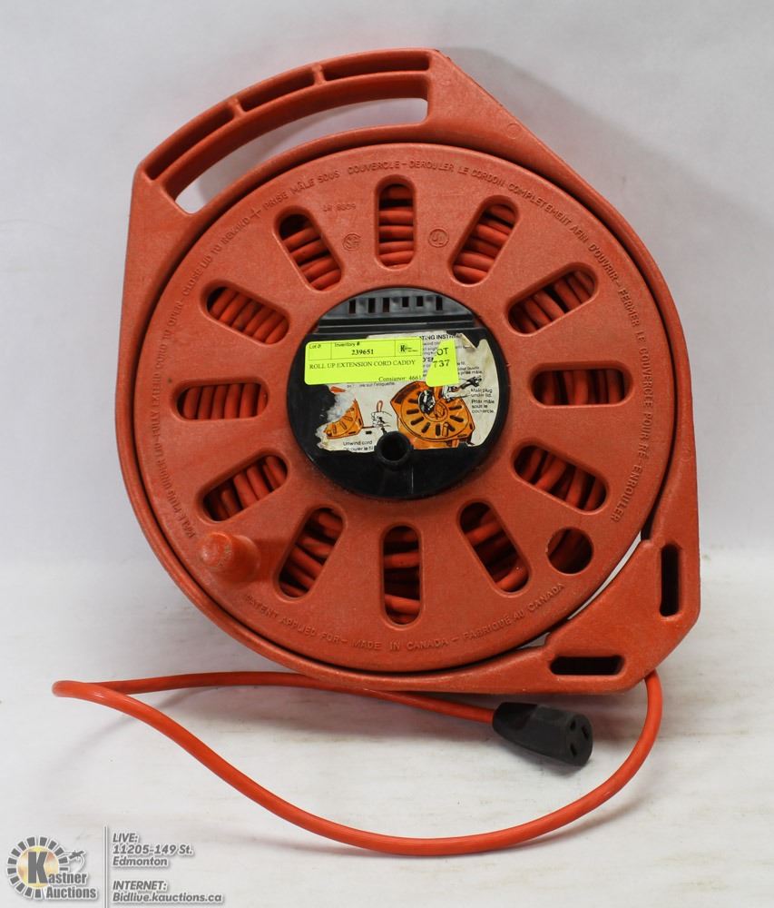 ROLL UP EXTENSION CORD CADDY