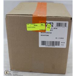 CASE OF DECAF COFFEE 46 PACKAGES OF 2.5OZ