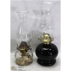 PAIR OF ESTATE COAL OIL LAMPS