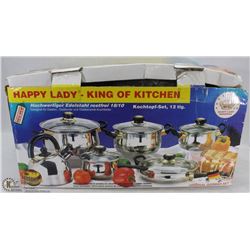 6PC GERMAN COOKWARE SET 18/10 STAINLESS, THERMAL