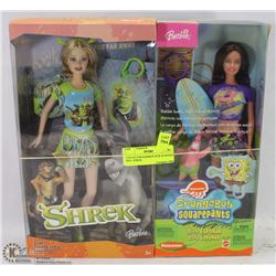 COLLECTOR BARBIES NEW IN BOXES INCL SHREK