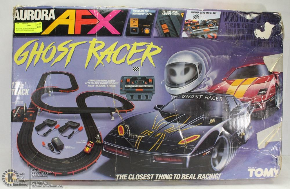 VINTAGE AURORA AFX GHOST RACER WITH EXTRA CARS