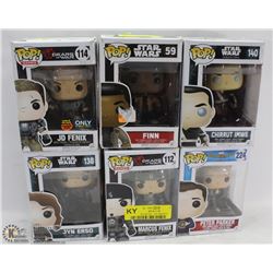 LOT OF 6 FUNKO POPS FIGURINES