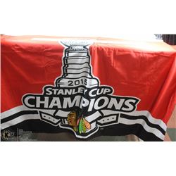2015 CHICAGO BLACK HAWKS STANLEY CUP FINALS FLAG