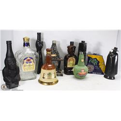 LARGE LOT OF COLLECTIBLE DECORATIVE BOTTLES