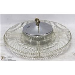 VINTAGE CRYSTAL SERVING SET