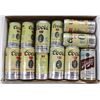Image 1 : FLAT OF VINTAGE COORS SCHLITZ BEER CANS