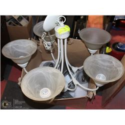 LOT OF CHANDELIERS - ONE ANTIQUE STYLE WITH