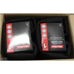 CASE OF 2 BLACK UNIVERSAL BENCH SEAT COVERS