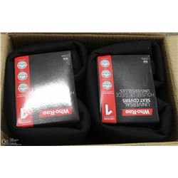 CASE OF 2 BLACK UNIVERSAL BENCH SEAT COVERS