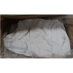 CASE WITH 25 SZ LARGE WHITE DISPOSABLE COVERALLS