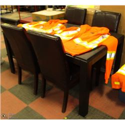 WOOD TABLE & 4 CHAIRS