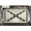 Image 1 : 1 TROY OZ .999 FINE SILVER BAR REBEL FLAG