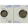 Image 1 : MEXICO 1928 SILVER 10 CENTAVO & 20 CENTAVO