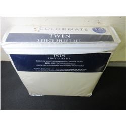 New ColorMate Sheet set 3 piece Twin 325 thread count