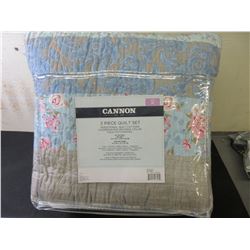 New Cannon 3 piece KING Quilt set / quilt & 2 shams