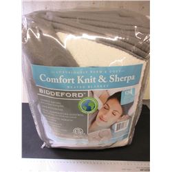 New Biddeford KING Heated comfort knit & Sherpa Blanket
