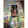 Image 1 : Flat of New Sewing Pins / Scissors / thread and more