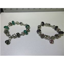 2 New Pandora style Charm Bracelets