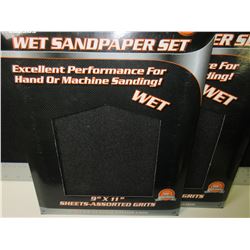 2 New sets of Wet Sandpaper 20 sheets each 9 x 11" assorted grit