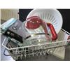 Image 1 : Bundle of New Kitchen Items / 2 Dishracks / coffee pot / tablecloth / strainer
