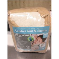 New QUEEN Heated comfort knit & Sherpa Blanket / dual temp control