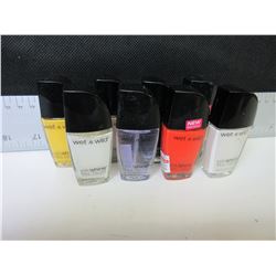 8 Wet & Wild Nail Polish assorted colors