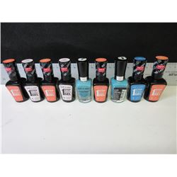 9 Assorted 1 Step Gel Nail Polish / NO LIGHT / Huge value here