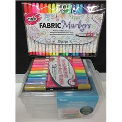 New lot of 30 Fabric Markers and 1 Organizer/ stackable