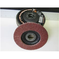 Stack of 10 New 4 1/2 inch Flap Grinding Wheels / 80 grit