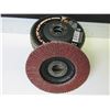 Image 1 : Stack of 10 New 4 1/2 inch Flap Grinding Wheels / 80 grit