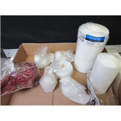 Flat of Candles / 2 Large ones / 4 birds / 1 Elephant / 1 in glass / 10 Total