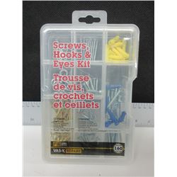 New 160 pieces Screw , Hook and Eyes Kit