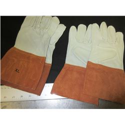 2 New pairs Mig / Tig Gloves soft Top Grain Leather size XL