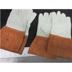 2 New pairs Mig / Tig Gloves soft Top Grain Leather size XL