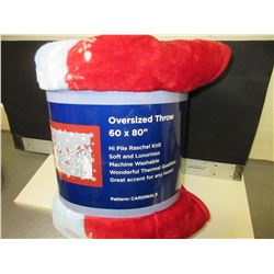 New Oversize Throw / 60 x 80 Hi Pile Raschel Knit soft & Luxurious