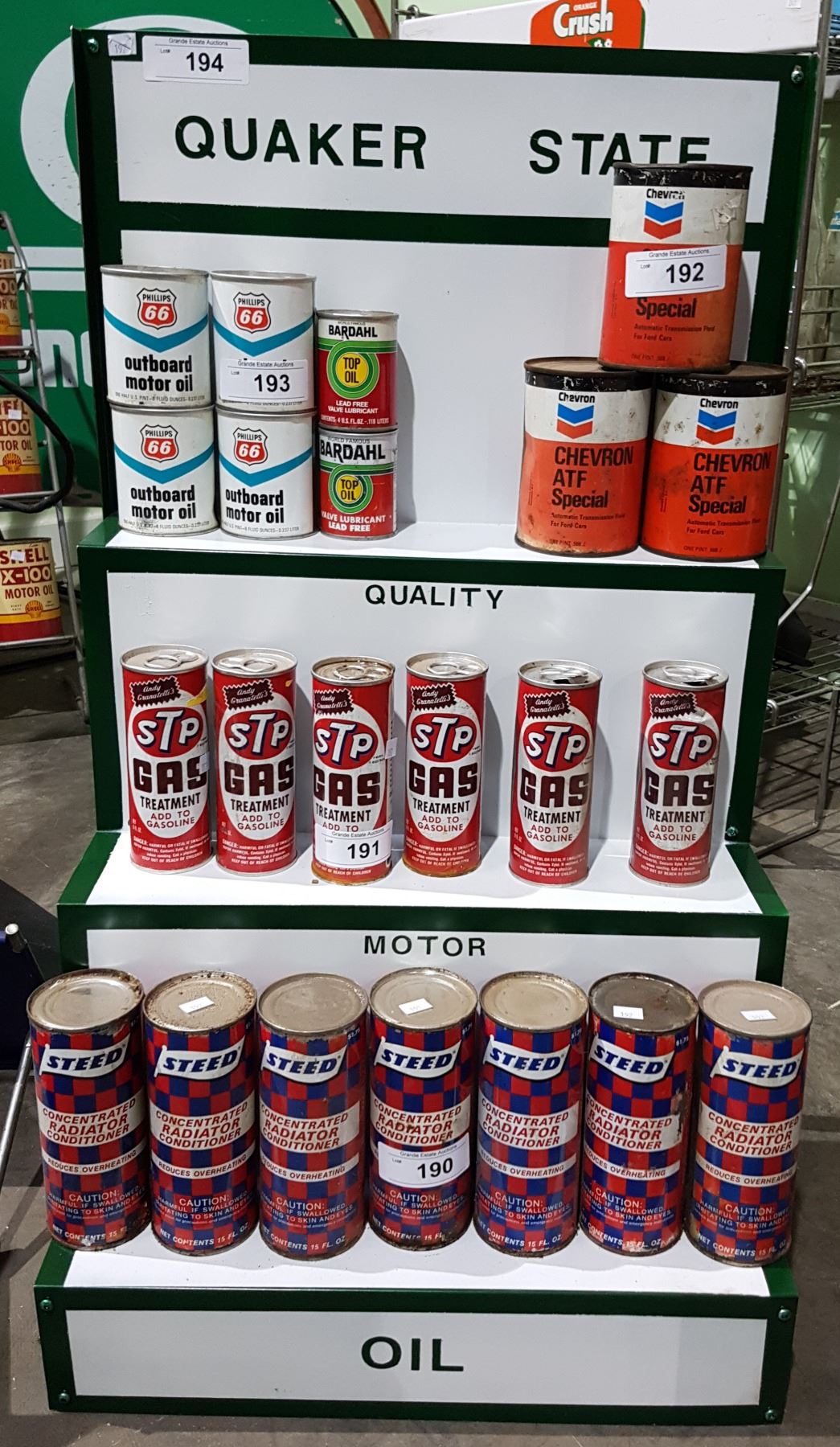Quaker Display Rack QUAKER STATE OIL DISPLAY RACK