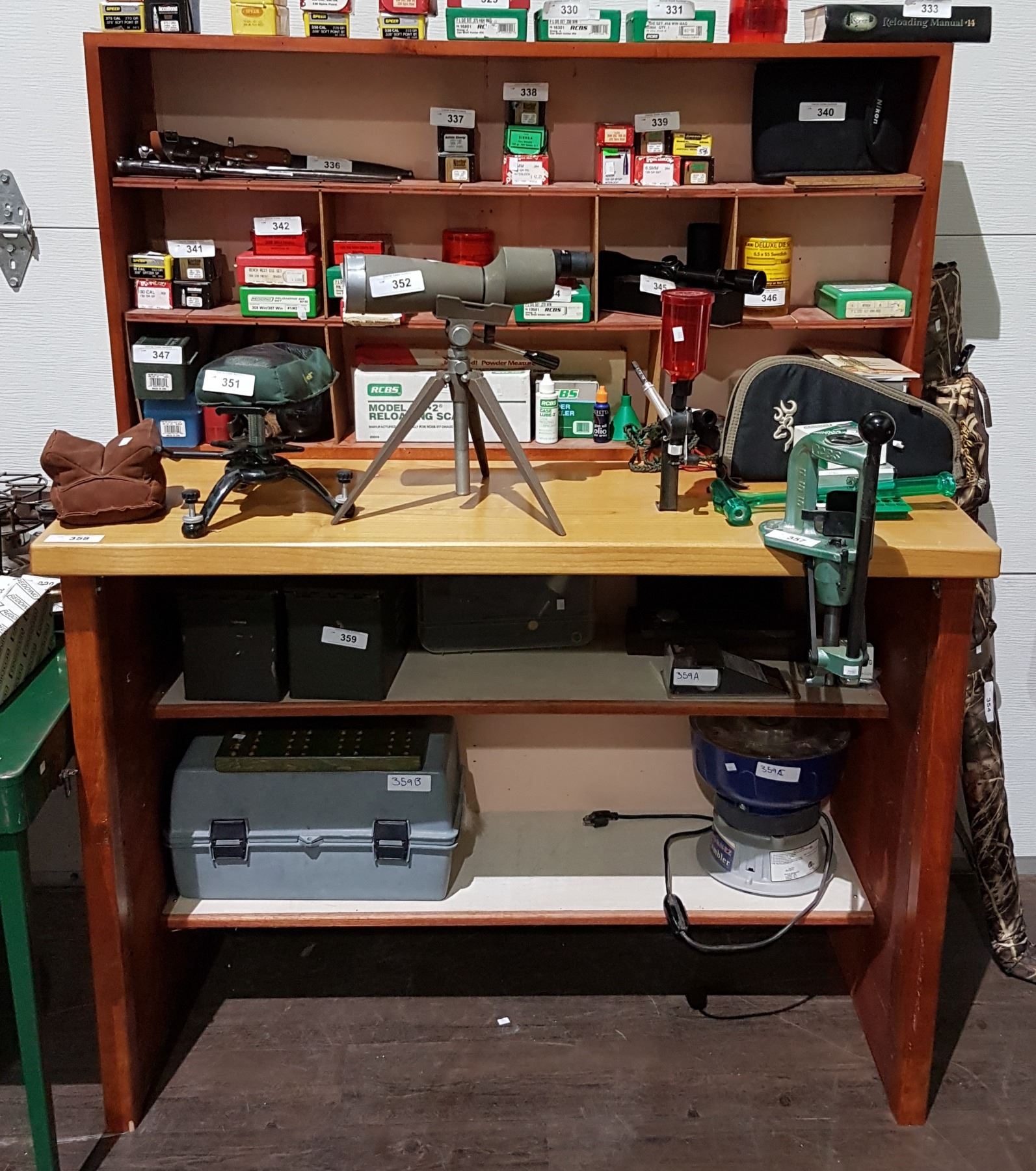 Custom Made Solid Alder Reloading Bench