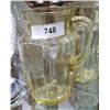 Image 1 : YELLOW DEPRESSION GLASS PITCHER