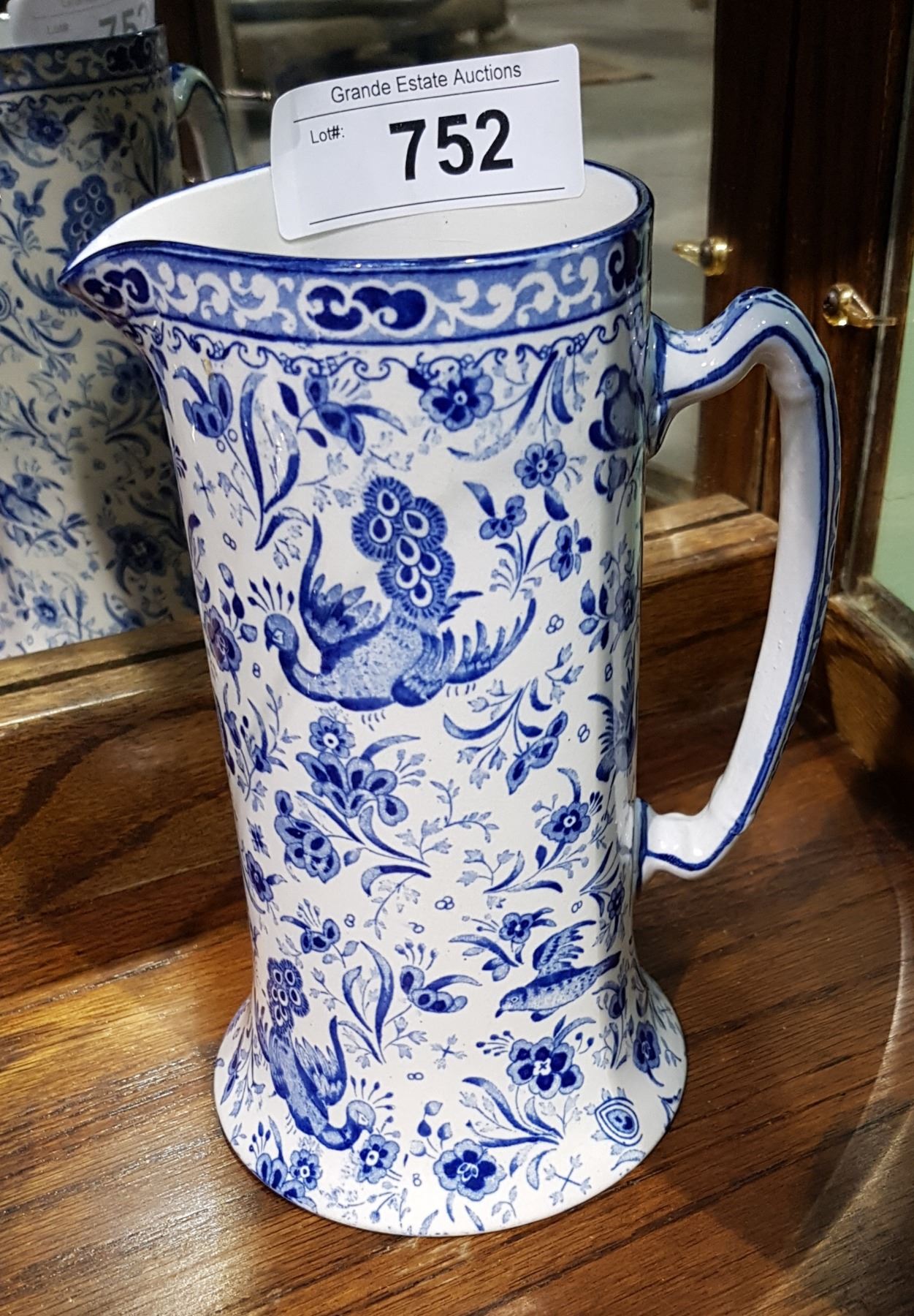 ANTIQUE BURLEIGH WARE BURSLEM ENGLAND PORCELAIN PITCHER