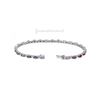 Image 2 : 14KT White Gold 6.23ctw Multi Color Sapphire and Diamond Bracelet