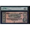 Image 1 : 1864 $10 Confederate States of America Note PMG 63EPQ